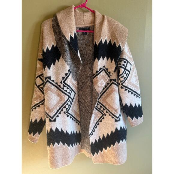 Tahari southwestern open duster cardigan L - Picture 1 of 5